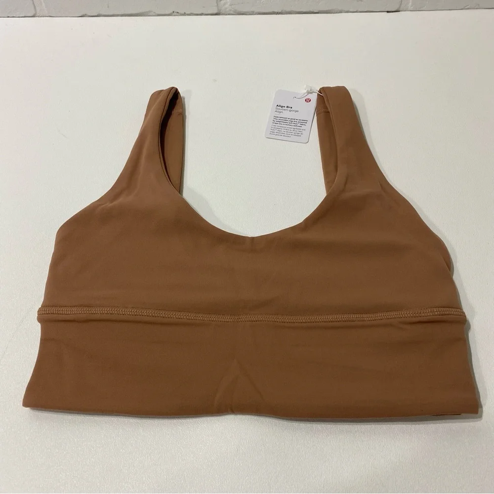 NEW - Lululemon Align Sports Bra A/B - size 4 - Brown - Picture 1 of 7